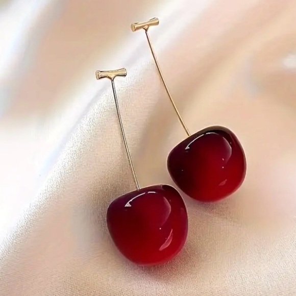 ✨Anthropologie Minet Cherry Drop Earrings - Picture 6 of 7